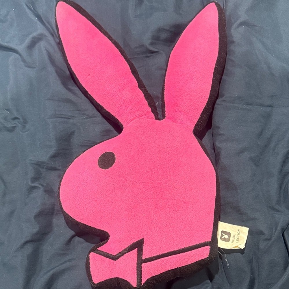 PLAYBOY hot pink bunny pillow